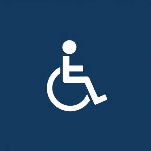 Accessibility icon depicting a person in a wheelchair