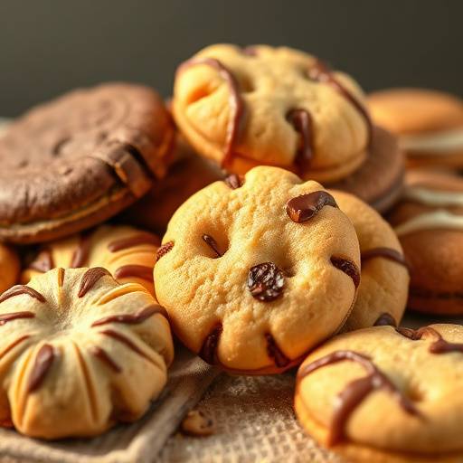 Illustration of various types of cookies